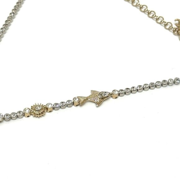 CHANEL ABE913 25C Costume Pearl & Strass Marine Style Rhinestone Necklace Unused - Picture 11 of 13